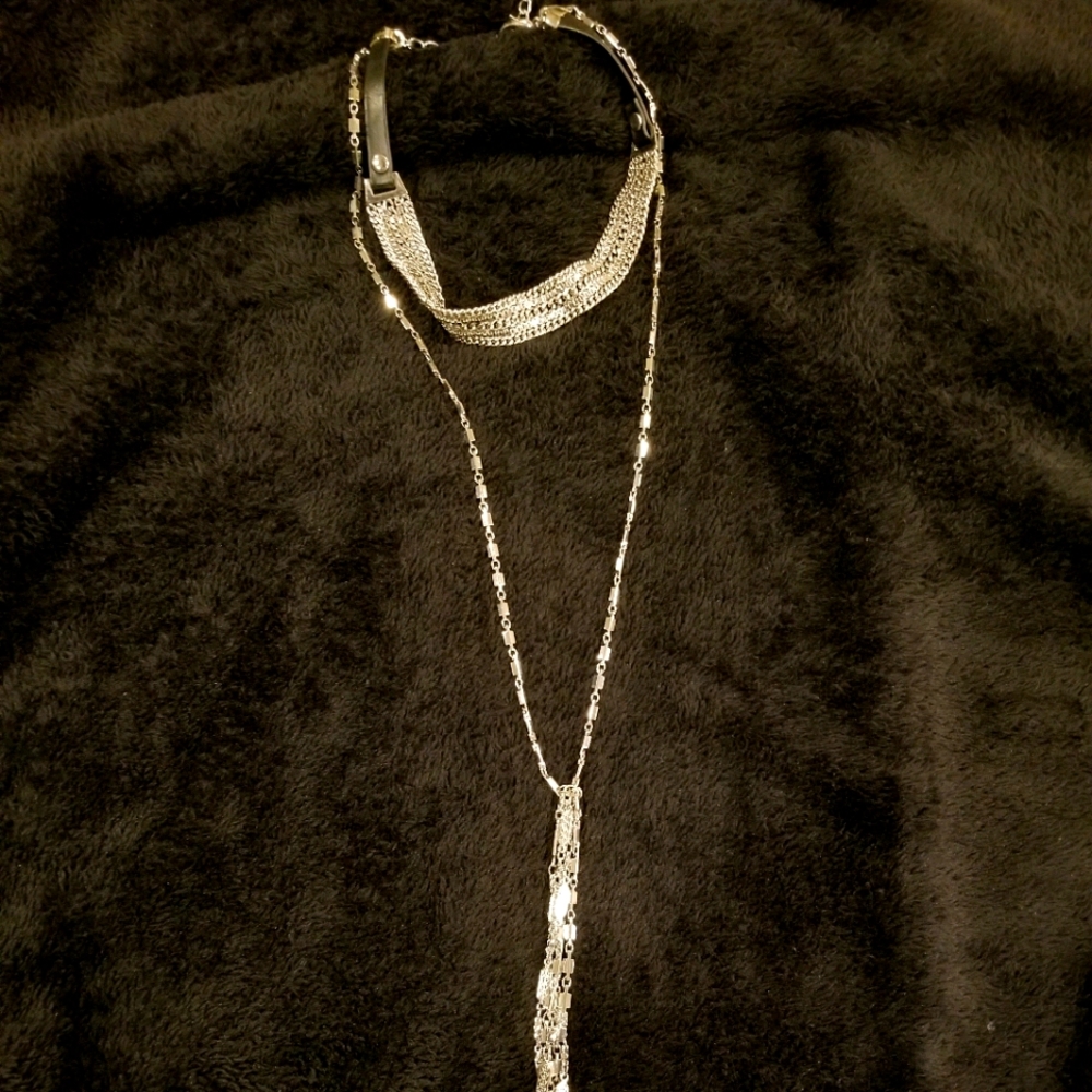 Chico's convertible necklace: black/silver
